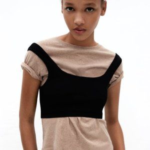 Zara Basic Shirt in Beige